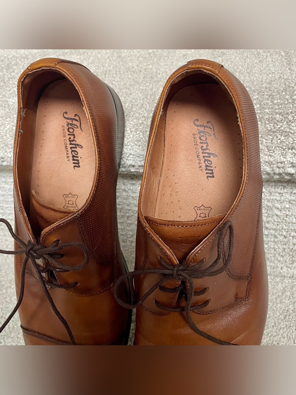 Florsheim Postino Cap Toe Leather Upper Linings Oxford in Congac Men’s Shoes 10D - Picture 2 of 10